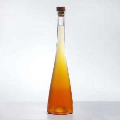 Elegant 500ml Ultra-Thin Transparent Glass with 50cl Polymer Rubber Stopper Cork for Tequila Fruit Sparkling for Champagne