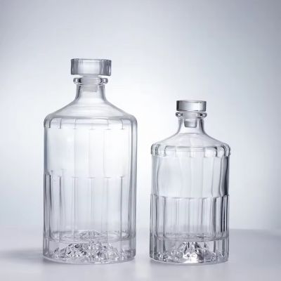 Wholesale Rum Bottles in 100ml 250ml 500ml 750ml 1000ml Whisky Brandy XO Label-attached Spirits Bottles