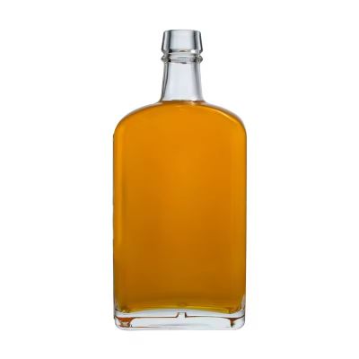 Bulk Flat Square Liquor Glass Bottles Rectangular Gin Bottle Spirit Vodka Glass Bottles 750ml