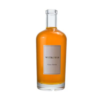 Super Flint 700ml Whisky Vodka Gin Rum Tequila Bottle Clear Organic Empty Liquor Spirits Glass Bottle