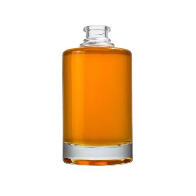 Wholesale Round Flint Glass Liquor Bottle 500ml Glass Bottle for Liquor