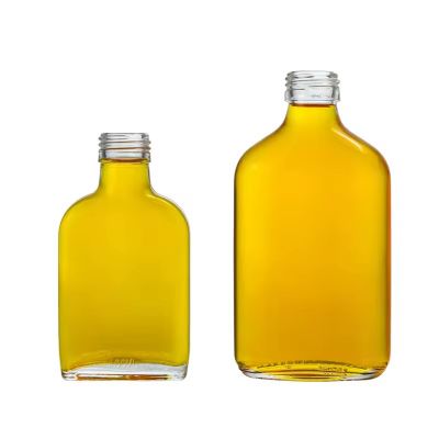 Wholesale 100ml 200ml Empty Glass Flask Bottle for Juice Coffee Liquor Drinking