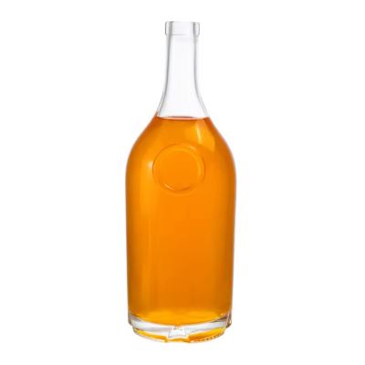 Wholesale 1000ml Empty Crystal Glass Bottle for Liquor Vodka Whisky