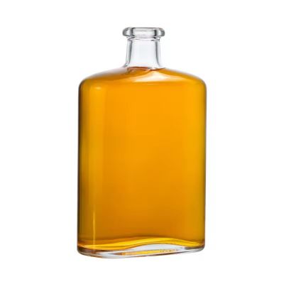 Customized 750ml Flat Square Glass Bottle for Vodka Spirits