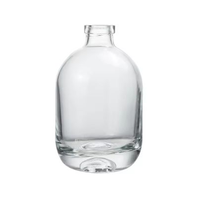 500ml Round Fat Bucket Short Gourd Vodka Whiskey Tequila Glass Bottles