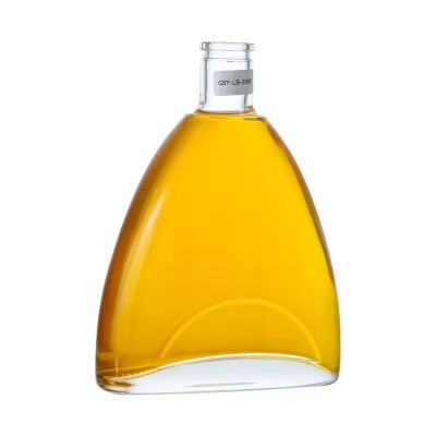 Custom 750ml Vodka Glass Bottles with Corks Unique Designs Bottle for Whisky