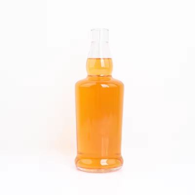 700ml Juice Drink Spirit Whisky Vodka Mountain-shaped Bottom Glass Bottles With White Tamper Proof Cap 