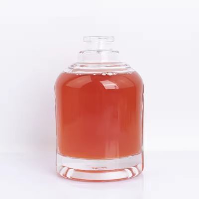 Custom 500ml Spirit Whisky Vodka  Juice Drink Glass Bottles With White Tamper Proof Cap