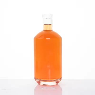 Square Round 750ml Glass Bottles Wholesale for Spirit Whisky Vodka Cork for Water Brandy Screen Printing Frost Paint