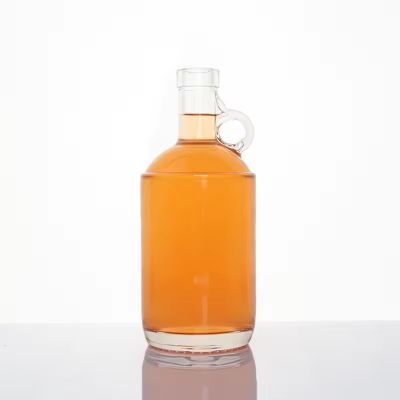 750ml Round Glass Spirits Bottle Empty Whisky Vodka Liquor Spirit Glass Bottles With Cork