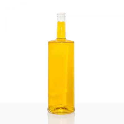 Wholesale 750ml Round Glass Bottles Spirit Whisky Vodka Cork for Water Brandy Screen Printing Frost Paint