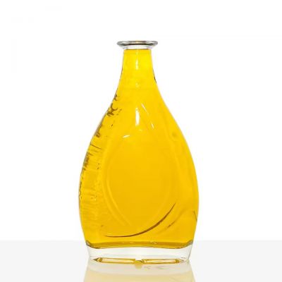Unique Shape 700ml Wholesale Empty Milk Fruit Juice Drink Glass Bottles With White Tamper Proof Cap
