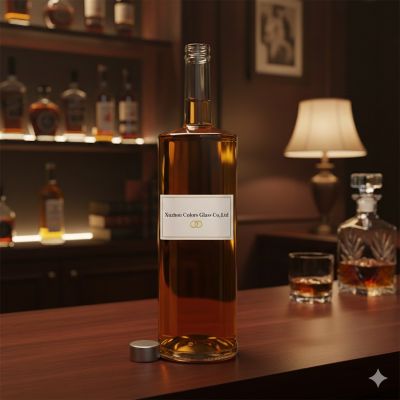 Wholesale 750ml Round Glass Spirit Bottles with Custom Finishes