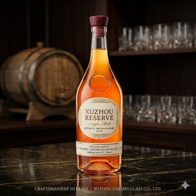 1000ml Clear Cylinder Glass Spirit Bottle with Cork – Wholesale Liquor Bottle | Screen Print & Frost Paint