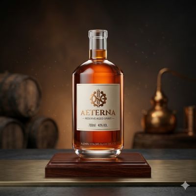 750ml Round Glass Bottle for Whisky, Vodka and Liquor