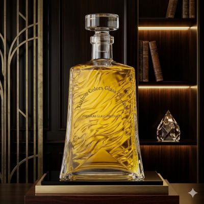 750ml Square Glass Bottle for Spirits