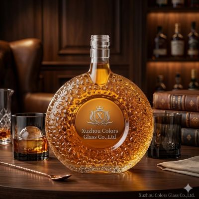 500ml Glass Liquor Bottle with Heavy Base