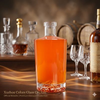 500ml Glass Liquor Bottle with Cork & Screw Cap