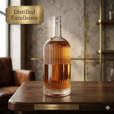 500ml & 750ml Unique Shape Glass Liquor Bottle with Tamper Evident Cap