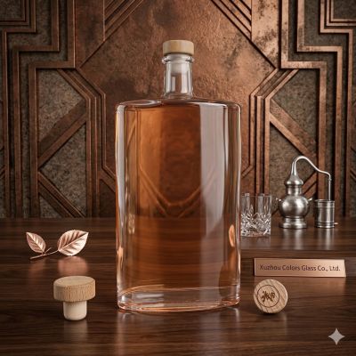 Wholesale 500ml Glass Liquor Bottle with Tamper Evident Cap