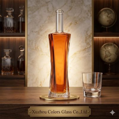 Tall Slim 750ml Glass Liquor Bottle