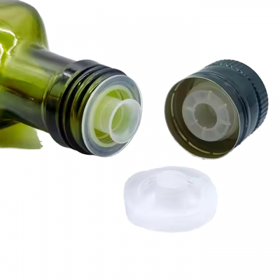 Universal Size 31.5x24mm Aluminium Plastic Non-Spill Bottle Screw Cap with Pourer Insert