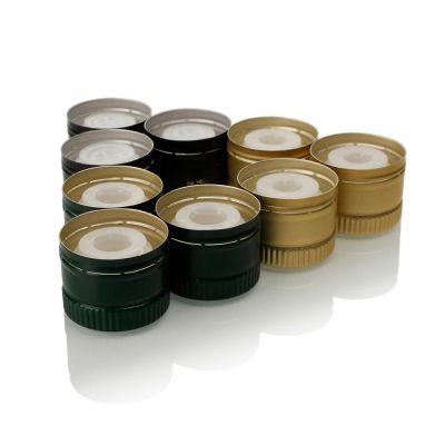 In-Stock 31.5x24mm Tamper-Proof Aluminum-Plastic Olive Oil Bottle Cap with Pourer Insert