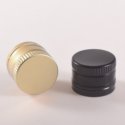 Custom 31.5x24mm Gold Green Black Aluminum Plastic Bottle Cap for Olive Oil