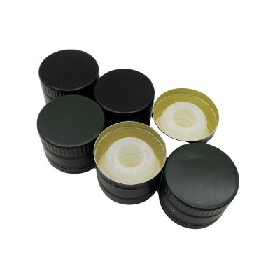 Gold, Black & Green 31.5×24mm Aluminum Plastic Olive Oil Bottle Cap