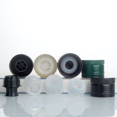 Wholesale Custom Logo Olive Oil Drop Stop Plastic Pourer Aluminum Plastic Screw Cap for Glass Bottles